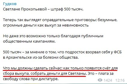 Псковская журналистка за поддержку терроризма «получила» 500 тысяч рублей