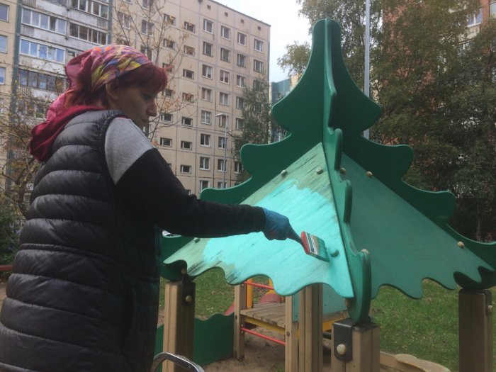 Общими усилиями сохранили детскую площадку на проспекте Косыгина