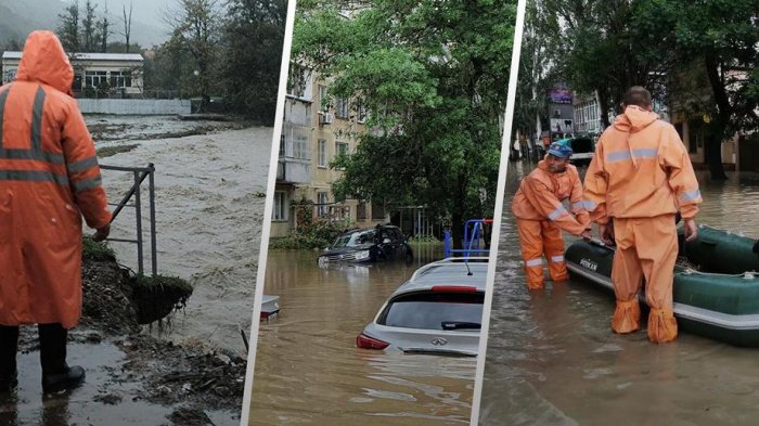 Российские курорты уходят под воду россия, потоп, юг